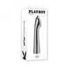 Playboy Swoon Rechargeable Aluminium Vibrator - Model Platinum Steel VX-420 - Unisex - Vaginal & Anal Stimulation - Metallic Silver - Adult Naughty Store