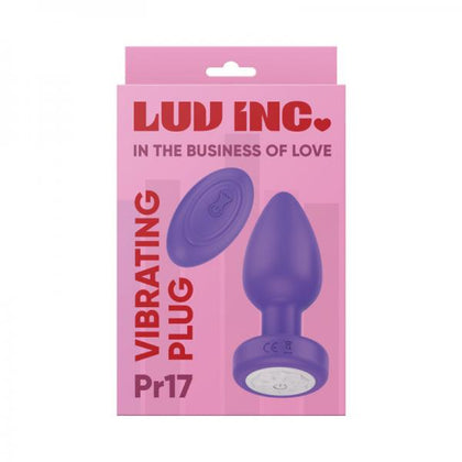 Luv Inc PR17 Vibrating Butt Plug with Remote in Purple: The Ultimate Pleasure Toy for Him and Her