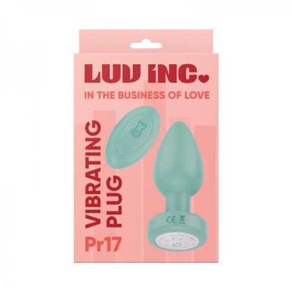 Introducing the Luv Inc Pr17 Vibrating Butt Plug With Remote Control in Green: A Luxurious Silicone & ABS Pleasure Companion with 10 Vibrating Modes, Light Up Design, and Waterproof Features. A Must-Have for Enhanced Intimacy.