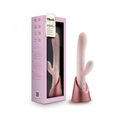 Introducing the Blush Fraya Pink Luxury Dual Stimulation Rabbit Vibrator - Model F910, designed for Enhanced Pleasure for Women.
