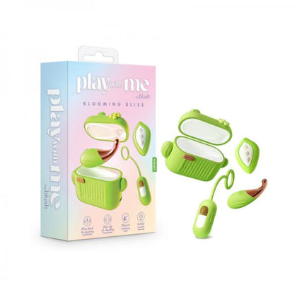 Introducing the Play With Me Blooming Bliss Green: Dual Vibrators Set - Model B1.0 for Her - Wand & Wireless Egg - Green