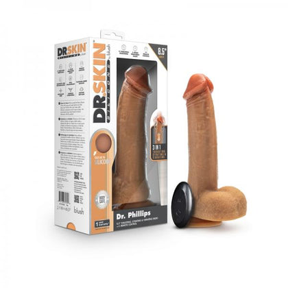 Dr. Skin Silicone Dr. Phillips Thrusting Dildo 8.5 In. Tan