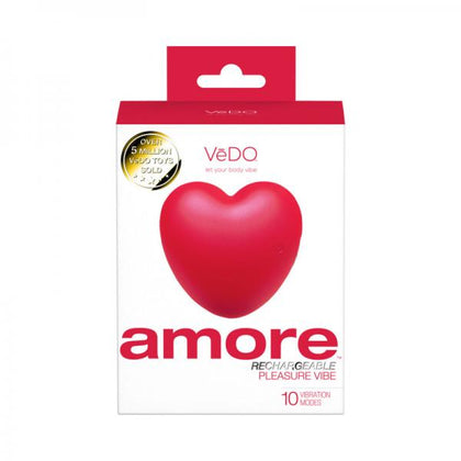 Vedo Amore Rechargeable Pleasure Vibe - Red: Ultimate Couples' Silicone Vibrator (Model: 001)
