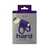 Introducing the Vedo Hard Rechargeable Vibrating Double C-ring in Purple: Model RV-XXX, Essential for Men's Pleasure and Stamina