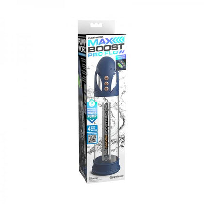 Experience Supreme Erections with Pump Worx Max Boost Pro Flow Automatic Penis Pump, Model Number: Blue/clear, for Men, Shower-Safe Pleasure Enhancer