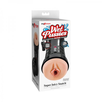 Introducing the Pdx Extreme Wet Pussies Super Juicy Snatch Light Self-Lubricating Stroker XXX-001, a Premium Male Masturbator for Ultimate Sensual Pleasure in Black