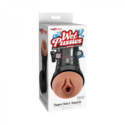 Introducing the Pdx Extreme Wet Pussies Super Juicy Snatch Brown Self-Lubricating Male Stroker - Model LWPS-001 - Unisex Vaginal Pleasure Toy in Deep Brown