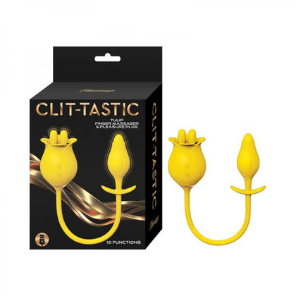 Nasstoys Clit-Tastic Tulip Finger Massager & Pleasure Plug Yellow - Model NT-C425: Gender-Neutral Dual Stimulation Toy - Adult Naughty Store