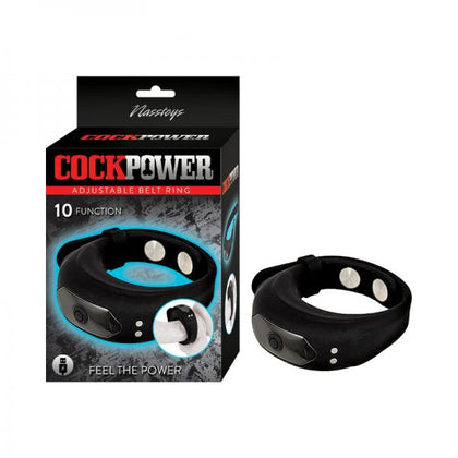 Nasstoys Cock Power Adjustable Belt Ring – Model X129: Ultimate Adjustable Belt Ring for Men, Black