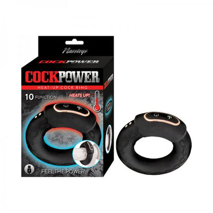 Nasstoys Cockpower Heat-Up Cock Ring Black: Model CP-001 - Male - Temperature Stimulation