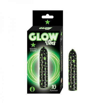 Nasstoys Glow Vibes Seeing Stars Bullet Vibrator - Model NV-SSB101 - Unisex - Clitoral Stimulation - Starry Night Black - Adult Naughty Store