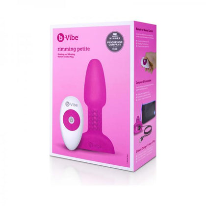 b-Vibe Rimming Plug Petite Fuchsia Vibrating Anal Toy RB-P Petite for Beginners - Gender-Neutral Anal Play Pleasure