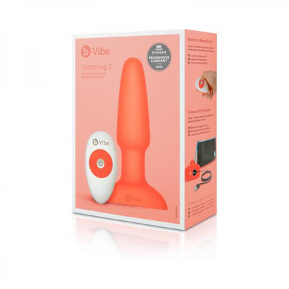 b-Vibe Rimming Plug 2 Anal Sex Toy | Orange | Unisex Pleasure - Model Name: Rimming Plug 2