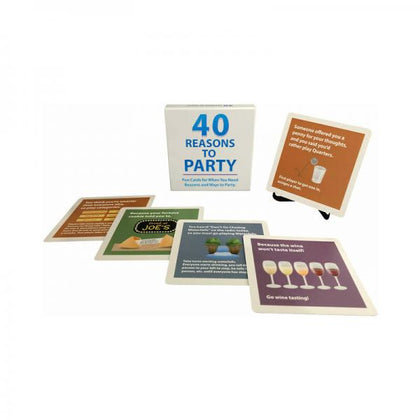 🎉 40 Reasons To Party Cards - Fun-filled Game and Party Cards by PartyPro for All Genders - Vibrant and Engaging Entertainment for Social Gatherings 🎉