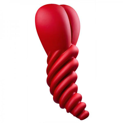 Introducing the Banana Pants Luvgrind Red Hybrid Dildo Base Stimulation Cushion and Stand-Alone Grinder Toy Model RG201, Unisex Strap-On Accessory for Intimate Pleasure - Red