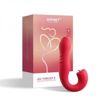 Introducing the Honey Play Box Joi Thrust 2 App-controlled Thrusting Vibrator & Clit Licker for Women - The Ultimate Pleasure Experience for G-spot and Clit Stimulation in Luxurious Pink