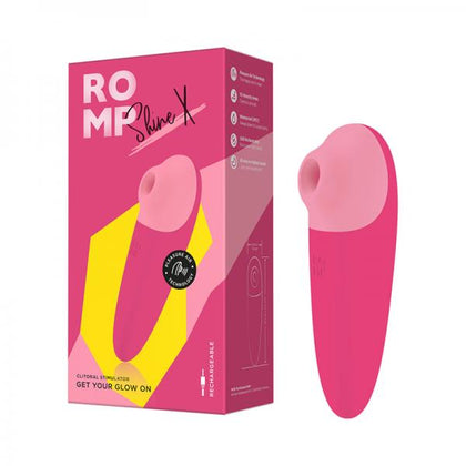 Introducing ROMP Shine X Clitoral Stimulator - Model X453 for Women - Sleek Pink Silky-Smooth Silicone