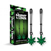 Stoner Vibes Chronic Collection Adjustable Tweezer Nipple Clamps - Model X1: Unisex Shiny Black Metal Nipple Toy for Intense Sensations - Adult Naughty Store