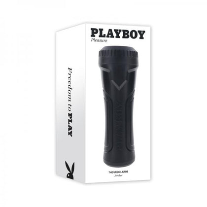 Playboy The Urge Large Stroker Non Vibrating TPE Black - Men's Realistic Anal Masturbator