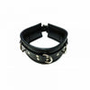 Rouge Leather Padded Collar - BDSM Accessories: Model LP-BC01 - Unisex Neck Restraint for Intimate Play - Black/Black - Adult Naughty Store