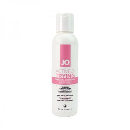 Jo Actively Trying Water-Based Lubricant - Optimized for Sperm Motility - 4 Oz. - Adult Naughty Store