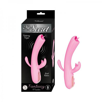 Nasstoys My Secret Fantasy Pink Flickering Tongue Vibrator - Model NSMF01 - Female - Triple Stimulation - Pink