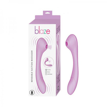 Meet the Nasstoys Blaze Bendable Suction Massager Lavender, Model 01 - The Ultimate Dual Stimulator for Women - Designed for Intense G-Spot and Clitoral Pleasure! - Adult Naughty Store