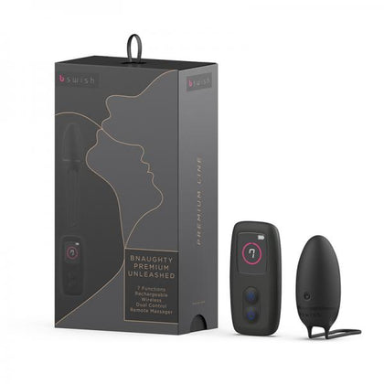 Introducing the B Swish Bnaughty Premium Unleashed Vibrator Black: A Wireless Remote Control Bullet Vibrator for Intense Pleasure - Model Bnaughty Premium Unleashed - Suitable for All Genders - Designed for Clitoral Stimulation - Luxury Black Colour