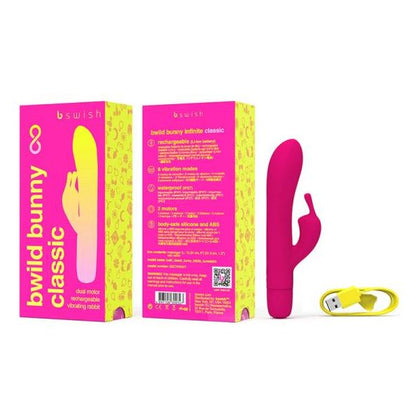 B Swish Bwild Bunny Infinite Classic Vibrator - Model B2021 - For Women - G-Spot and Clitoral Stimulation - Sunset Pink