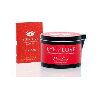 Eye of Love One Love Attract Him Pheromone Massage Candle - Shea Butter-based Sensual Oil for Intimate Massages and Moisturization