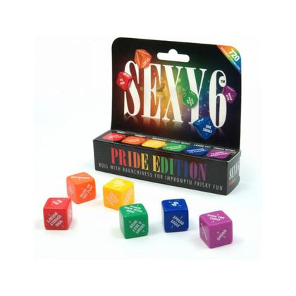 Introducing the Sensual Pleasure Co. Sexy 6 Pride Edition Dice Game - The Ultimate Gender-Inclusive Intimacy Experience for Unforgettable Adventures in Every Color!