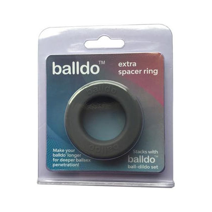 Balldo Steel Grey Silicone Single Spacer Ring for Genital Penetration - Enhance Length, Firmness, and Pleasure for Men's Intimate Play