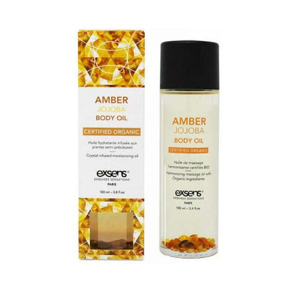 Exsens Amber Jojoba Crystal Body Oil - Nourishing Moisturizer for Skin and Hair