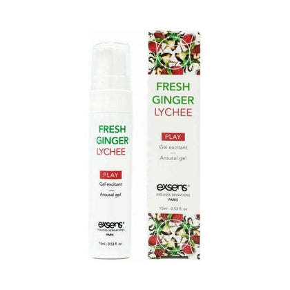 Exsens Fresh Ginger Lychee Arousal Gel - Intensify Pleasure with Cooling Sensation - For Intimate Use - 0.5 Oz.