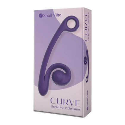SensaVibe Snail Curve SV-500 Dual Stimulation Silicone Vibrator for Women - G-Spot and Clitoral Pleasure - Purple