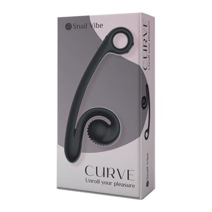 Introducing the Sensation Pleasure Snail Vibe Curve Black: The Ultimate Dual Stimulation Silicone Vibrator for Women