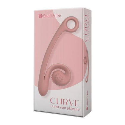 Snail Pleasure Curve SV-2001 Dual Stimulation Silicone Vibrator for Women - G-Spot and Clitoral Pleasure - Peach