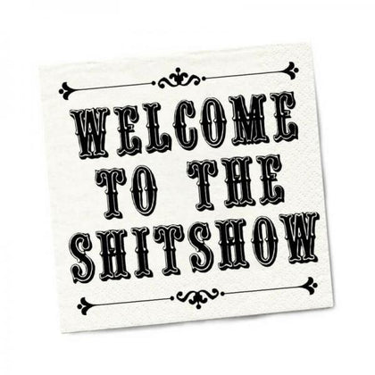 Twisted Wares Welcome To The Shitshow Napkins - Pack of 20, 3-Ply Paper, 5