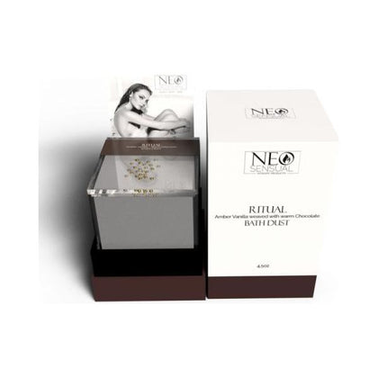 NEO Sensual Bath Dust Ritual 4.5 Oz - Luxurious Amber Vanilla and Warm Chocolate Bath Experience