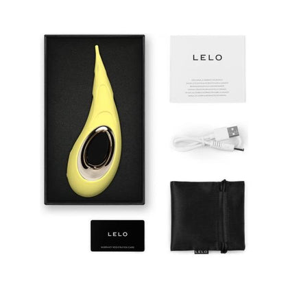 LELO Dot Cruise Lemon Sorbet Clitoral Stimulator - Model X1, Women's Pleasure, Vibrant Yellow