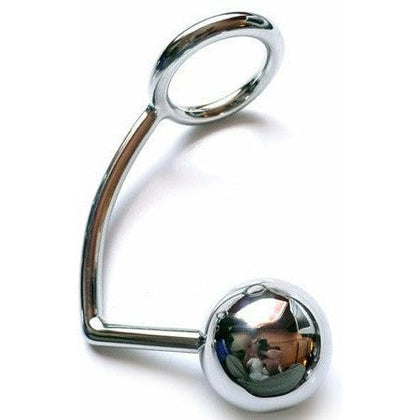 The Stockroom Trailer Hitch Small Steel Anal Plug and Cock Ring - Model THS-1001 - Unisex Pleasure Toy for Intense Cock and Ball Play - Silver