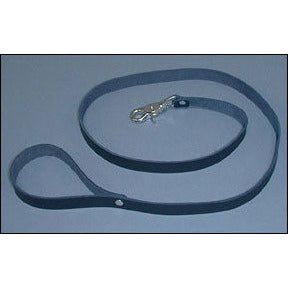 Black Leather Leash, Model L4, Unisex, Wrist Loop, Solid Claw-Style Spring Hook