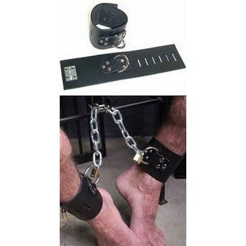Luxure Leather Extra Wide Ankle Cuffs - Model EWC-3000 - Unisex BDSM Bondage Restraints for Intense Pleasure - Black