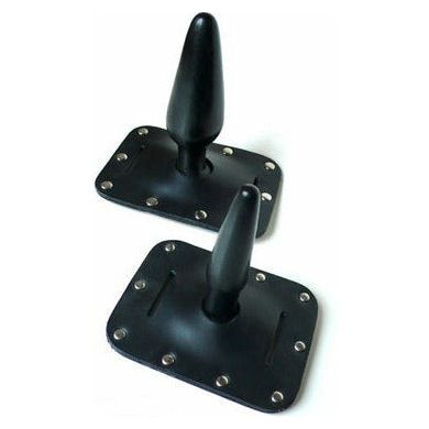 LeatherBound Pleasure Co. Harness Anal Plug - Model X4.5 - Unisex - Anal Stimulation - Black