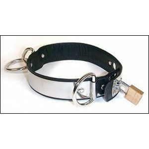 Elegant Steel & Leather Collar for Sublime Sensations - X-Small, Silver