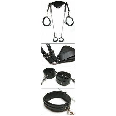 Stockroom Original Women's Travel Sling - Stirrup Combo: The Ultimate Bondage Experience for Neck, Thighs, and Ankles - Black