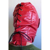Luxury Leather Red Slave Hood with Snap-On Leather Gag and Blindfold - Model M-L - Unisex - Ultimate Sensory Deprivation and BDSM Pleasure - Crimson Red