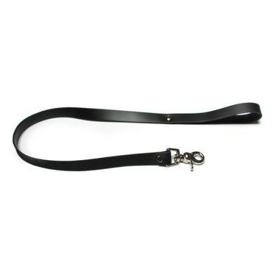 Bondage Basics Leather Leash Black - High-Quality Latigo, Model BBL-001, Unisex, for Pleasurable Control