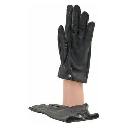 Leather Vampire Gloves for Sensual Stimulation - Model VGSB-001 - Unisex - Pleasure Enhancing Gloves - Black