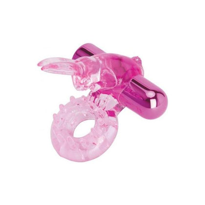 Bodywand Rabbit Ring Rechargeable Vibrating Penis Ring with Bunny Ear Stimulator - Model RW-300 for Couples - Unisex Stimulation - Black